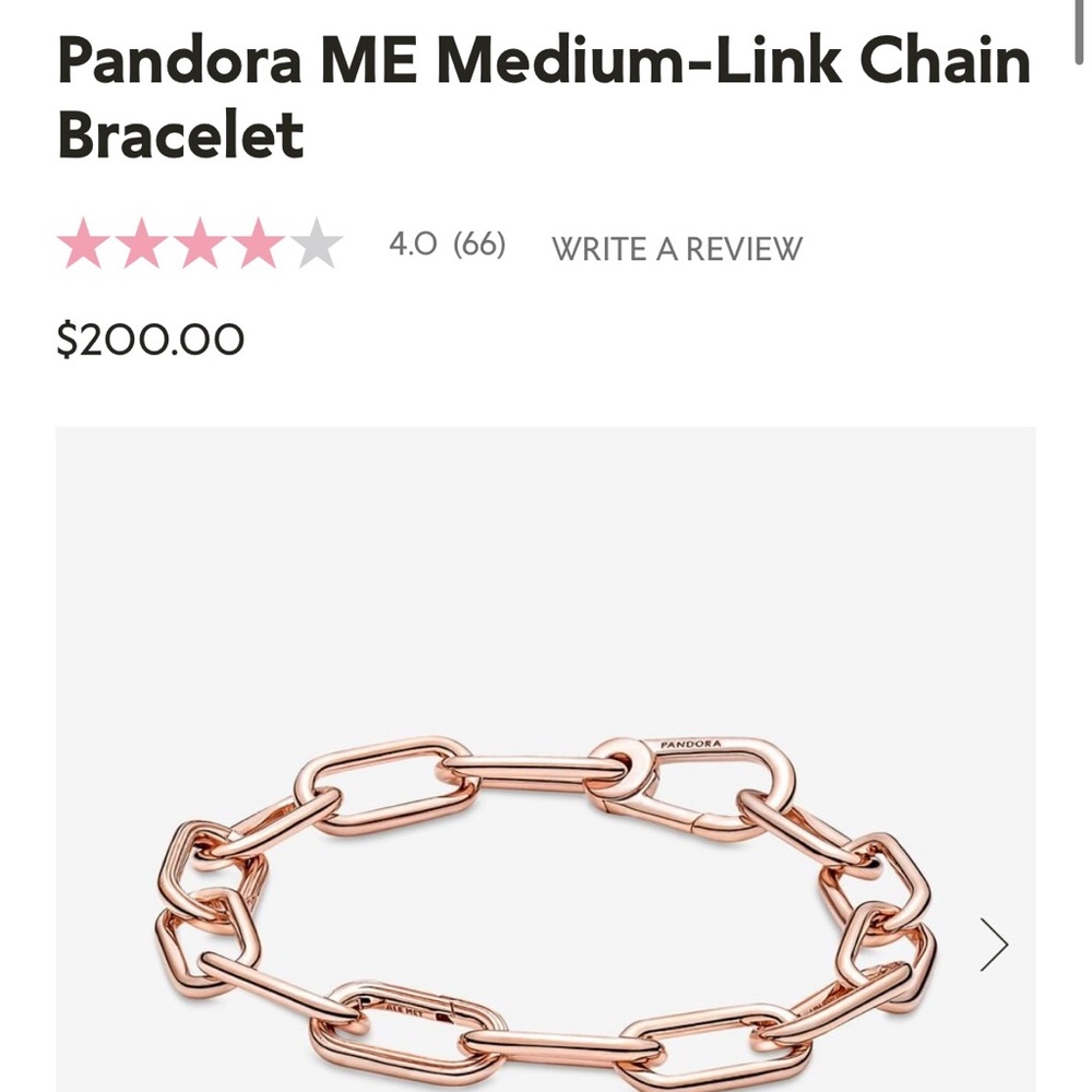 PANDORA ME MEDIUK LINK ROSEGOLD BRACELET